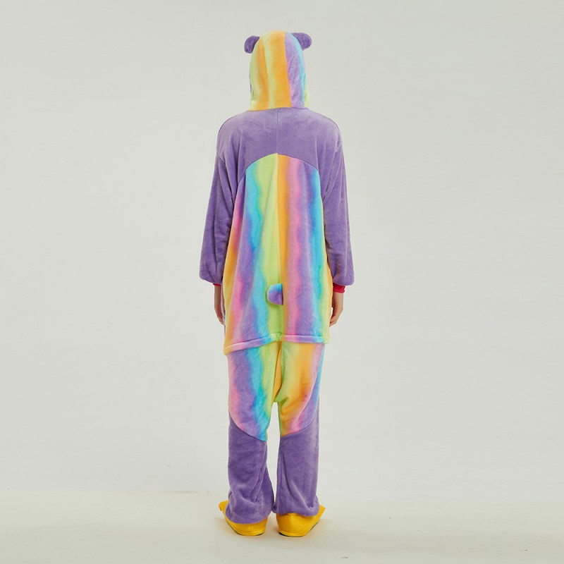 Adult Colorful Panda Kigurumi Animal Onesie Pajama Costumes
