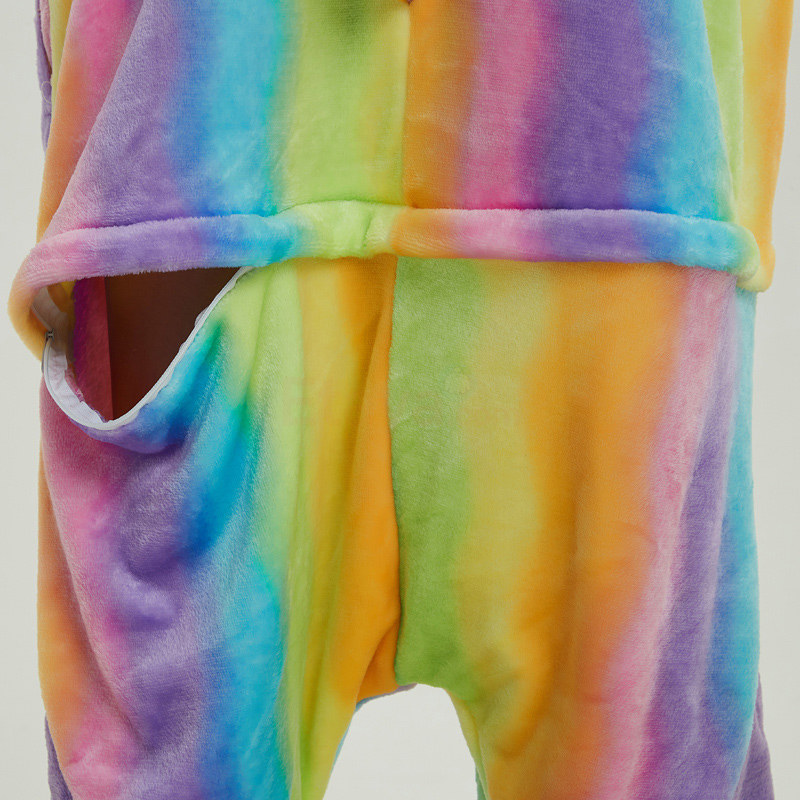 Adult Colorful Panda Kigurumi Animal Onesie Pajama Costumes